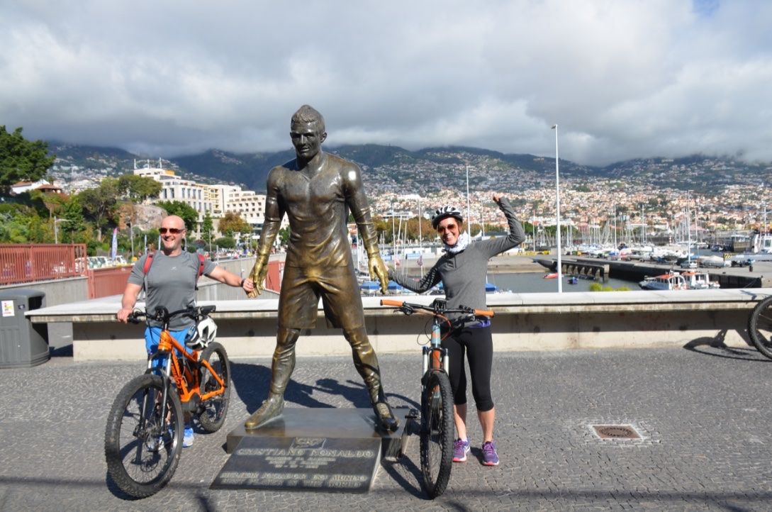 Statue of Christiano Ronaldo in Funchal