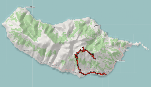 Map of the Pico Ariero tour