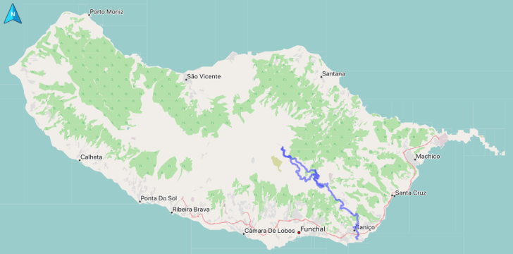 Karte der Pico do Ariero Tour